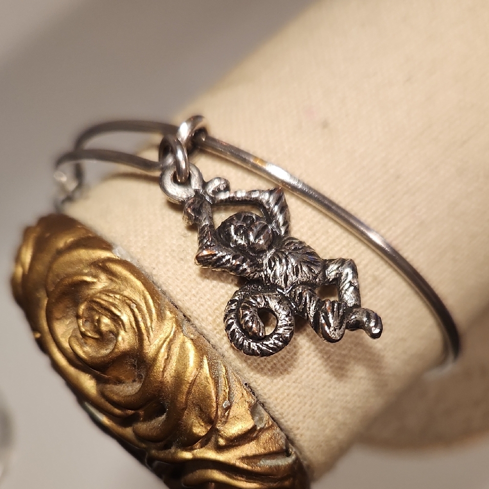 Alex and Ani Monkey Charm Bangle Bracelet